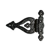 "Kolyma" T Hinge Set - 2-Piece Gate Hinges - Black Powder Coated Finish