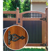 "Kolyma" T Hinge Set - 2-Piece Gate Hinges - Black Powder Coated Finish