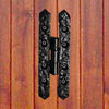 Cabinet H-Hinge Set - 4 Pieces Cabinet Hinges - Black Powder Coated Finish