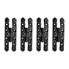 Cabinet H-Hinge Set - 4 Pieces Cabinet Hinges - Black Powder Coated Finish