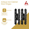 Cabinet H-Hinge Set - 4 Pieces Cabinet Hinges - Black Powder Coated Finish