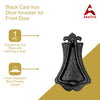 Black Cast Iron Door Knocker – Black Powder Coated