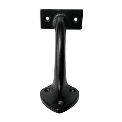 Black Antique Iron Handrail Bracket – Set of 2 Piece Wall Mounted Hand Rail Bracket - Black Powder Coated