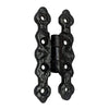 Black Antique Iron H-Hinge Set - 2 Piece Gate H-Hinges for Wooden and Metal Fences, Doors, Cabinets - Black Powder Coated