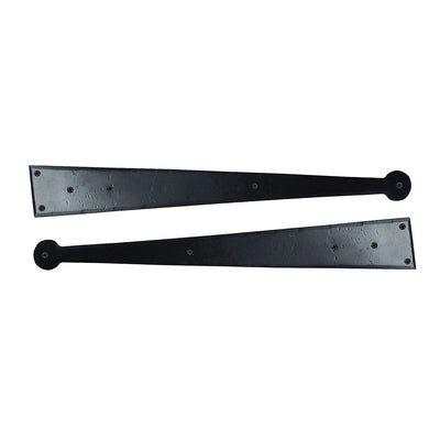 Black Antique Iron Hand Forged False Hinge Front - Black Powder Coated