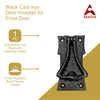 Black Cast Iron Door Knocker for Front Door - Black Powder Coated