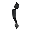 11.8" Black Antique Iron Hand-Forged Door Pull (Black Powder Coated) – Furniture Door Pull Antique – Hardware Door Handles – Elegant Design Door Pull