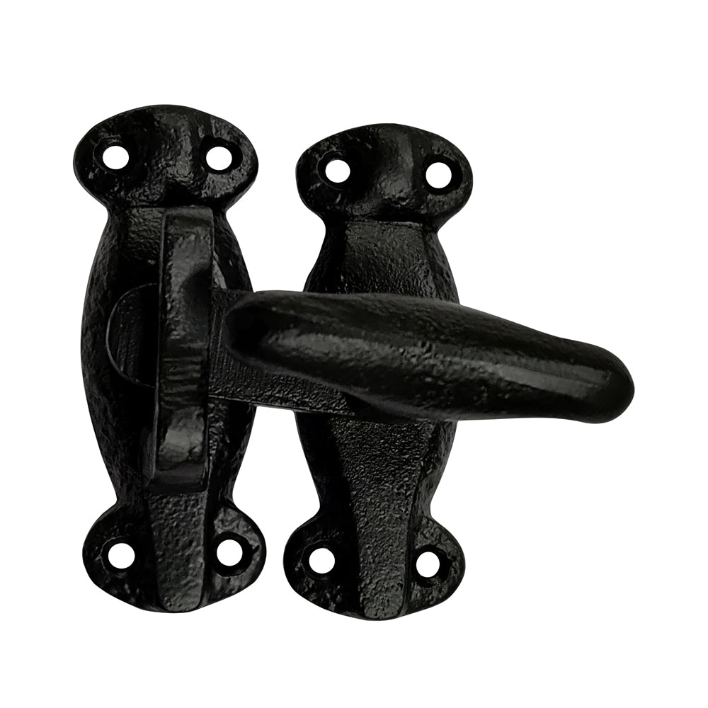 "Kwango" Black Antique Iron Window Tee Fastener – Black Powder Coated