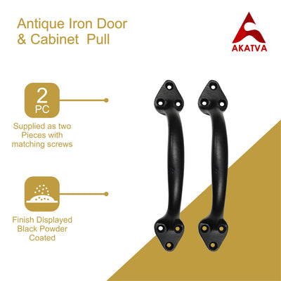 6.6" "Khatanga" Premium Cabinet Pulls - Black Powder Coated