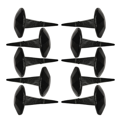 30mm Black Antique Iron Hand Forged Stud – Black Powder Coated Finish