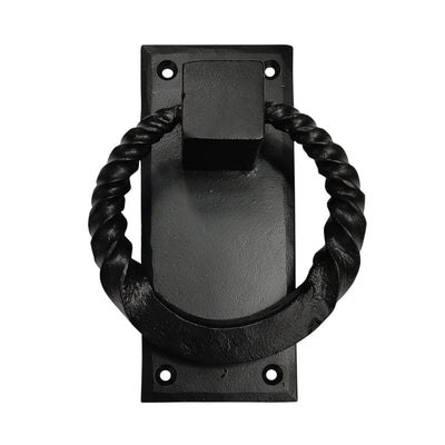 "Kasai" Black Cast Iron Door Knocker – Black Powder Coated