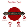 "Bath Room" Brass Door Sign Plaque - Antique Copper