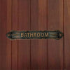 "Bath Room" Brass Door Sign Plaque - Antique Copper