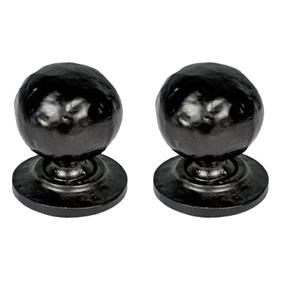 Cast Iron Cabinet Knob  - Black Powder Coated