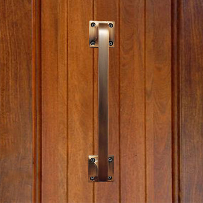 8.8" Brass Door & Cabinet Pull - Copper Antique