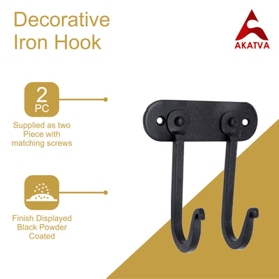 Premium Door Hook - Black Powder Coated