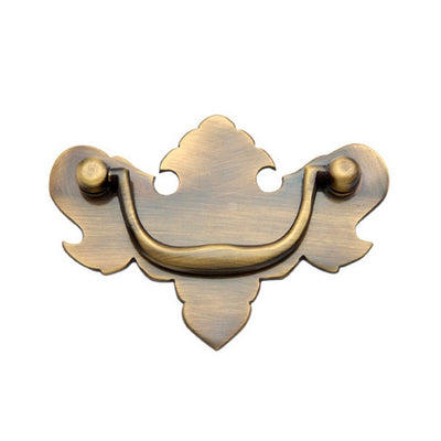 Brass Decorative Drop Pull - Antique Brass