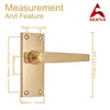 Brass Door Handle with Plate - Polish Lacquered