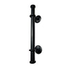 16.5" Black Antique Iron Door Pull with Plate (Black Powder Coated) – Furniture Door Pull Antique – Hardware Door Handles – Elegant Design Door Pulls