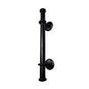 16.5" Black Antique Iron Door Pull with Plate (Black Powder Coated) – Furniture Door Pull Antique – Hardware Door Handles – Elegant Design Door Pulls