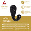 Premium Door Hook - Black Powder Coated