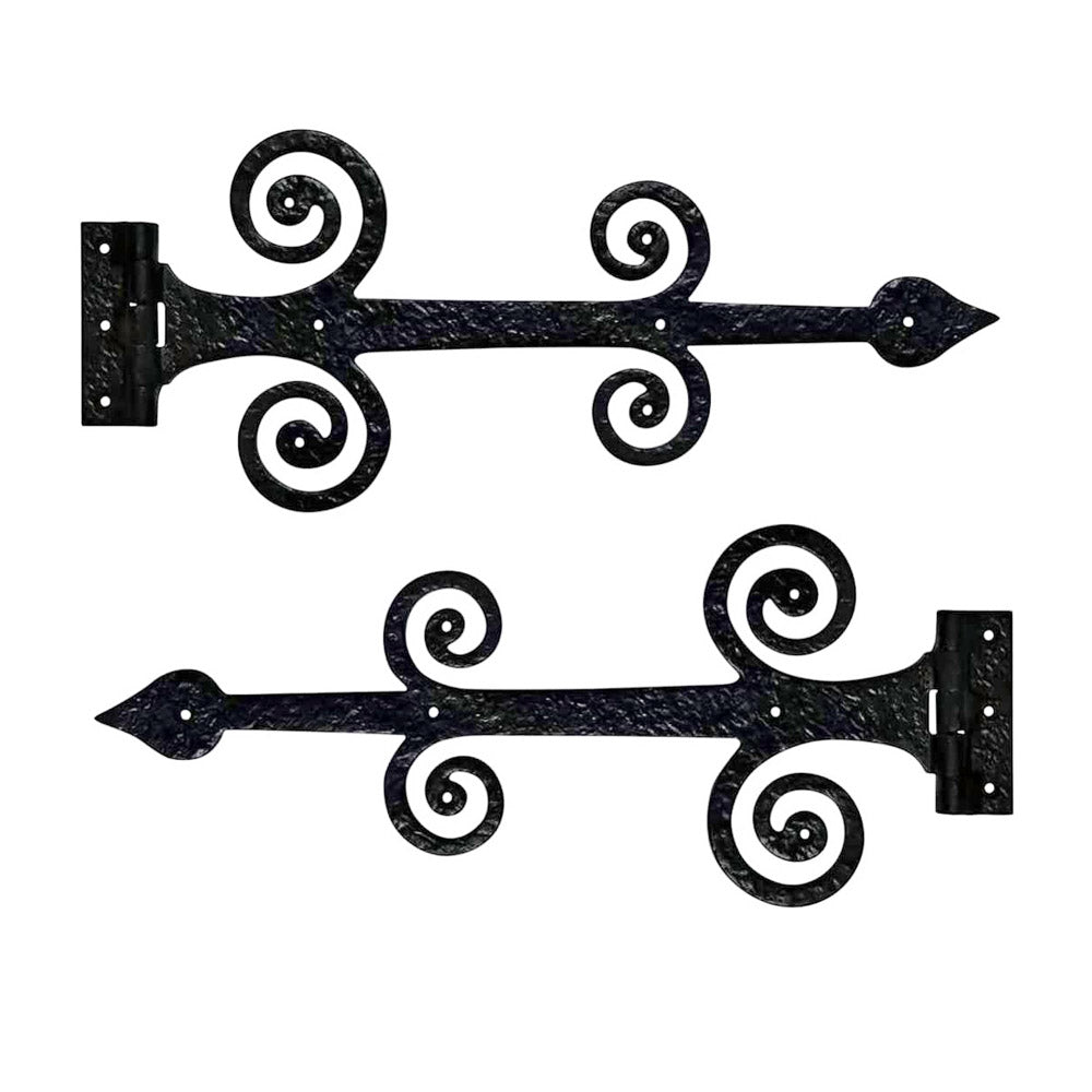 "Gambia" Antique Iron T-Hinge – Black Powder Coated