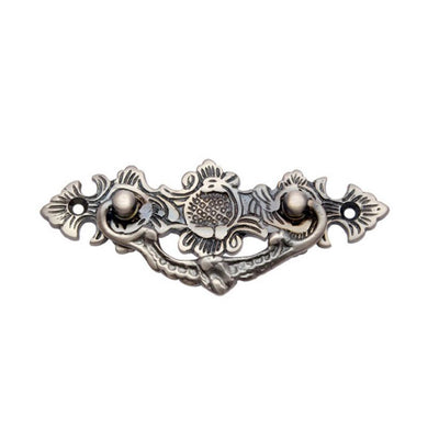 Brass Decorative Drop Pull - Antique Brushed Nickel