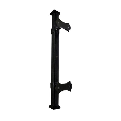 17.1" Black Antique Iron Door Pull with Plate (Black Powder Coated) – Furniture Door Pull Antique – Hardware Door Handles – Elegant Design Door Pulls