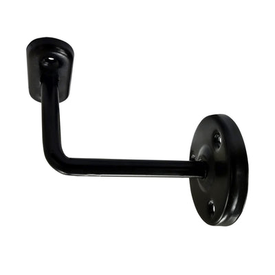 Handrail Bracket – Heavy Duty Brackets for Stairway Support – Black Powder Coated Finish