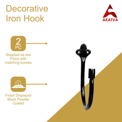 Premium Door Hook - Black Powder Coated