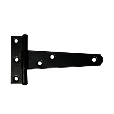 T-Hinge Heavy Duty Gate Hinges for Wooden and Metal Fences, Doors, Cabinets - Set of 4 Piece - Black Powder Coated