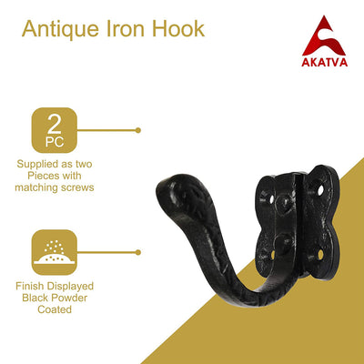 Premium Door Hook - Black Powder Coated