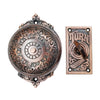 Brass Vintage Twist Bell with Key Plate – Antique Copper