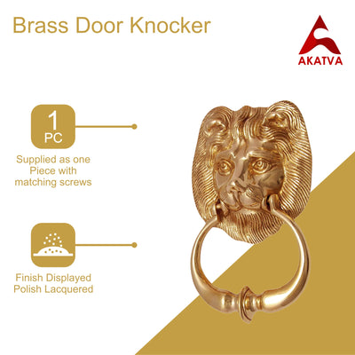 Brass Door Knocker - Polish Lacquered Finish