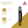 17.6" Premium Heavy Duty Wrought Iron Door Pull 17” inches - Black Powder Coated