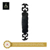 17.6" Premium Heavy Duty Wrought Iron Door Pull 17” inches - Black Powder Coated