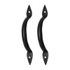 6.4" "Salado" Premium Cabinet Pulls - Black Powder Coated