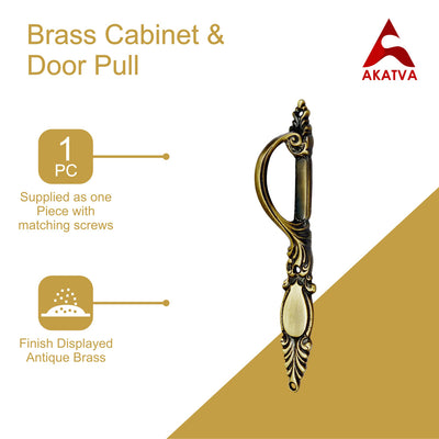 6.6" Brass Cabinet Door Pulls - Antique Brass