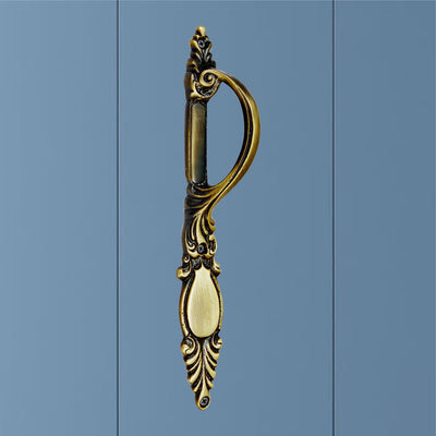 6.6" Brass Cabinet Door Pulls - Antique Brass