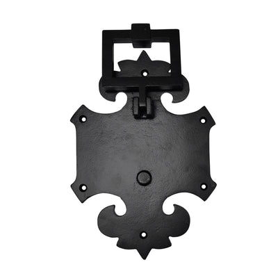 "Guaviare" Black Cast Iron Door Knocker for Front Door - Black Powder Coated