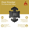 "Guaviare" Black Cast Iron Door Knocker for Front Door - Black Powder Coated