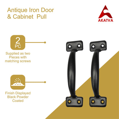 5.8" "Volta" Premium Cabinet Pulls - Black Powder Coated