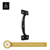 5.8" "Volta" Premium Cabinet Pulls - Black Powder Coated