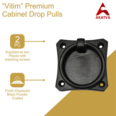 "Vitim" Premium Cabinet Pulls - Black Powder Coated