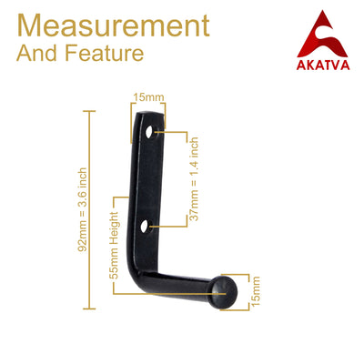 Premium Door Hook - Black Powder Coated