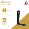 Premium Door Hook - Black Powder Coated