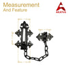 Slide Bolt Latch Gate Latches Safety Door Lock with Anti-Theft Chain- 124mm Heavy Duty Iron - Black Powder Coated Finish