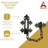 Slide Bolt Latch Gate Latches Safety Door Lock with Anti-Theft Chain- 124mm Heavy Duty Iron - Black Powder Coated Finish