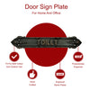 "Toilet" Brass Sign Plaque for House, Office Or Restaurant - Oil Rubbed Bronze Finish