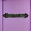 "Toilet" Brass Sign Plaque for House, Office Or Restaurant - Oil Rubbed Bronze Finish